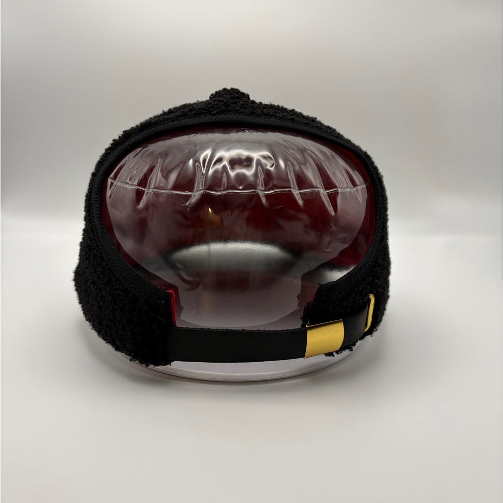 NEW Sherpa NY Rhinestone (Gold) Logo ponytail baseball cap with Red satin lining - Picture 3 of 10